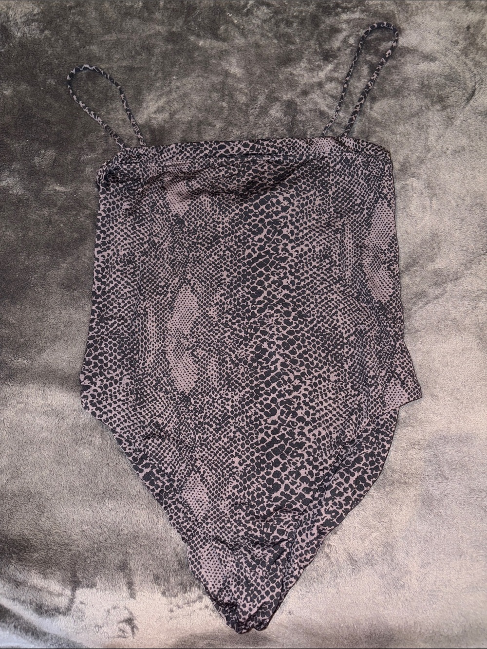 acacia swimwear Grey Animal-Print One-Piece Swimsuit
